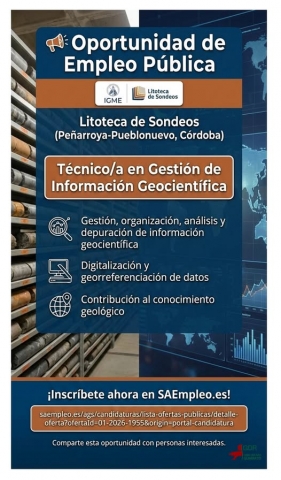 Oportunidad de Empleo Pública en la Litoteca de Sondeos